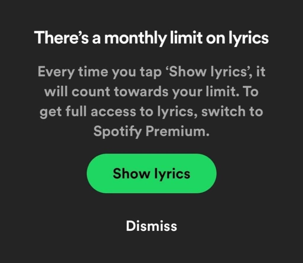 Spotify Removes Free Lyrics Feature, Further Limiting Free User Experience