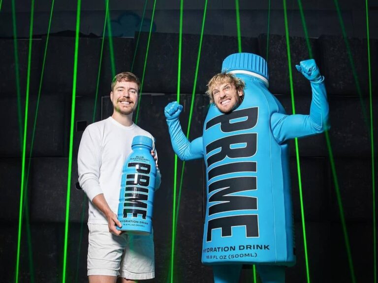 Logan Paul MrBeast with Prime