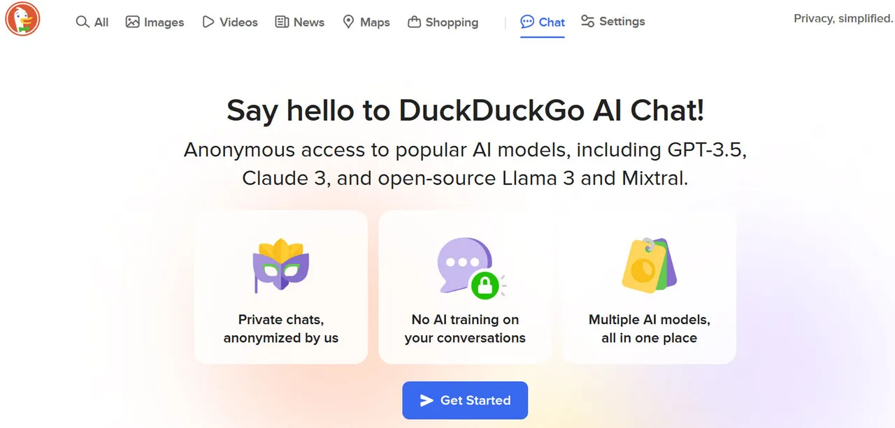 Acess FREE AI Chatbots Without Login with DuckDuckGo