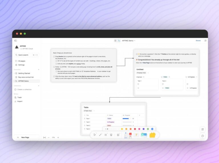 AFFiNE Note Taking App