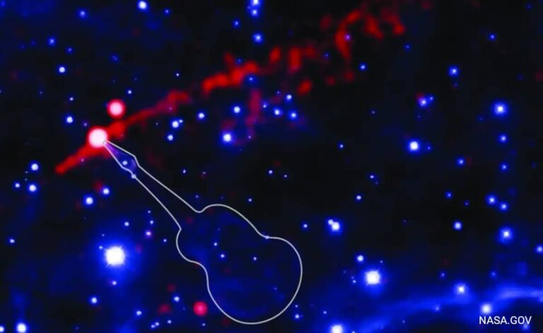 NASA Telescopes Capture Flame Throwing Guitar in Space