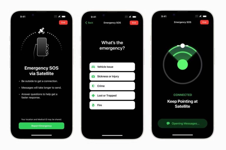 Satellite SOS on iPhones