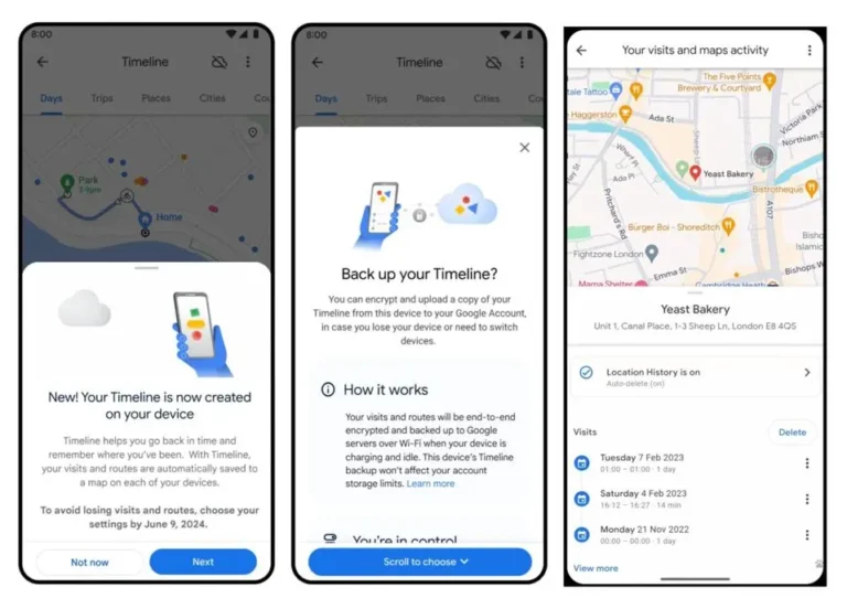 Google On-Device TImeline Feature