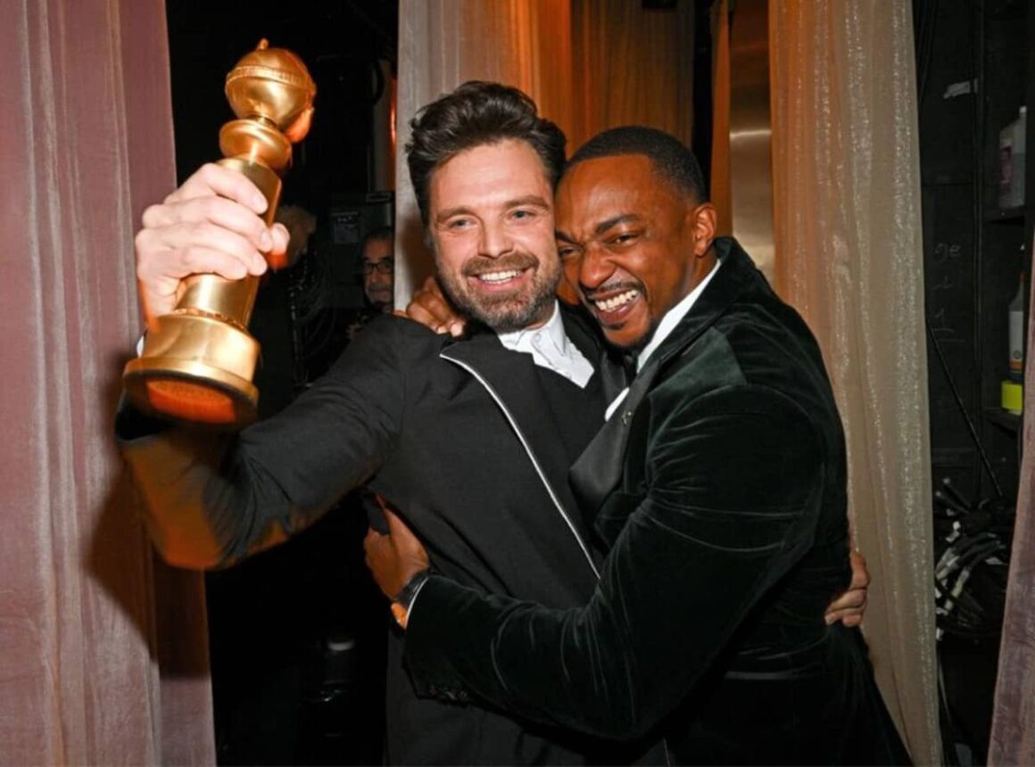 Anthony Mackie showed his love for his Marvel compatriot when Sebastian Stan snagged the Golden Globe for Best Actor in a Motion Picture—Musical or Comedy for A Different Man.