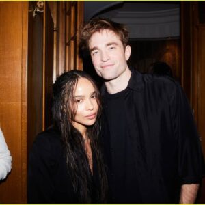 Robert Pattinson and Zoe Kravitz Reunite at Mickey 17 Reception in Paris