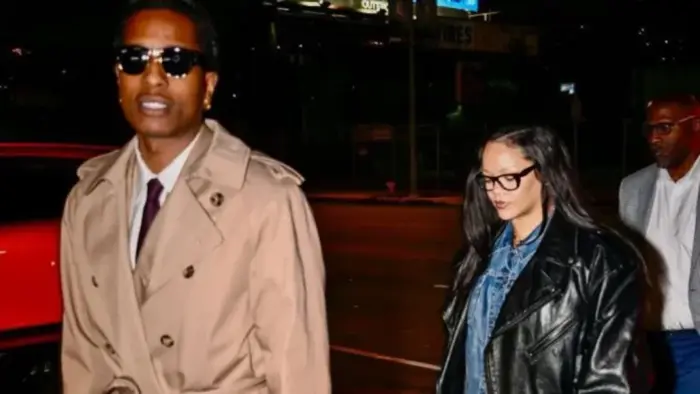 ASAP Rocky and Rihanna at Case