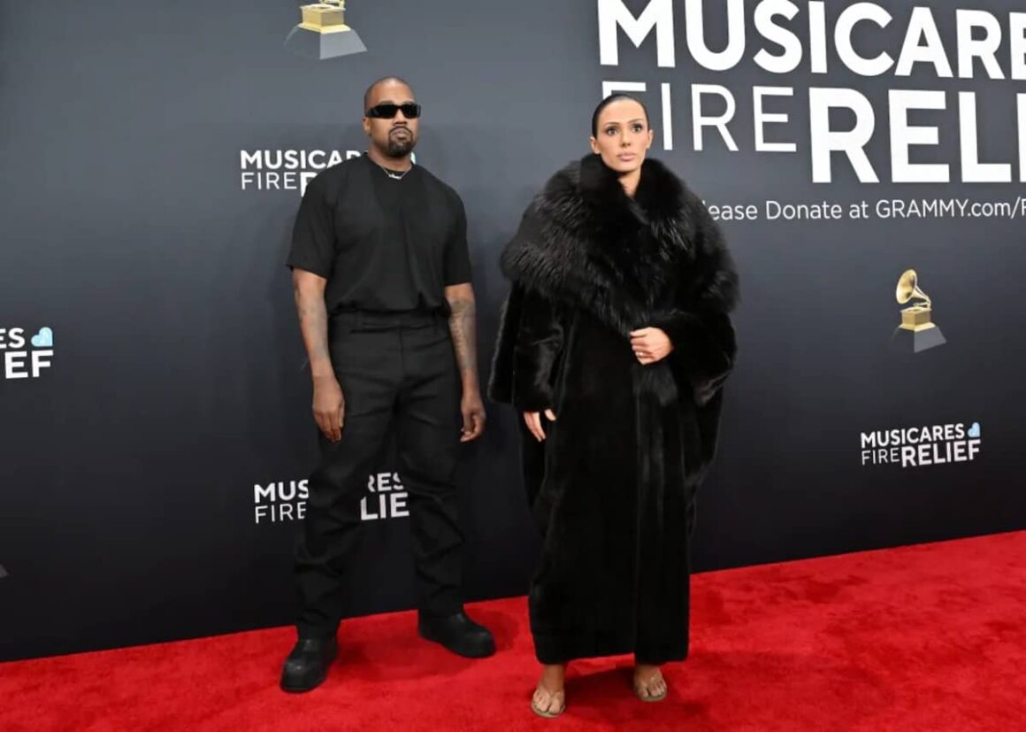 Kanye West Bianca Censori at 2025 Grammys