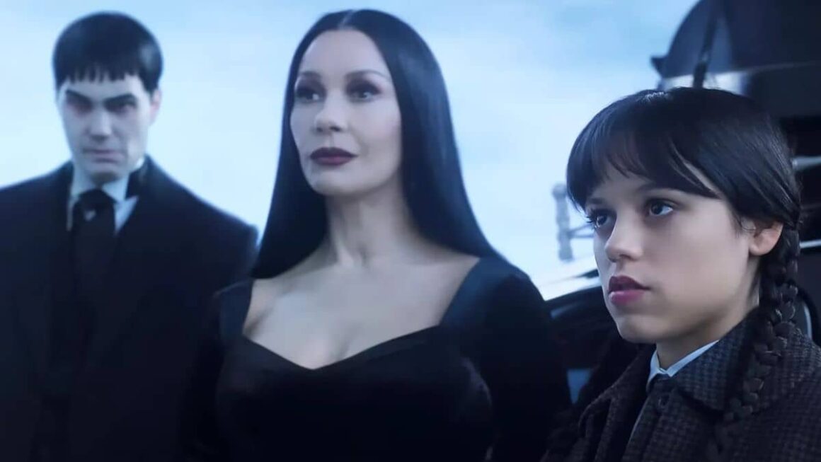 Catherine Zeta-Jones and Jenna Ortega in 'Wednesday' season 2