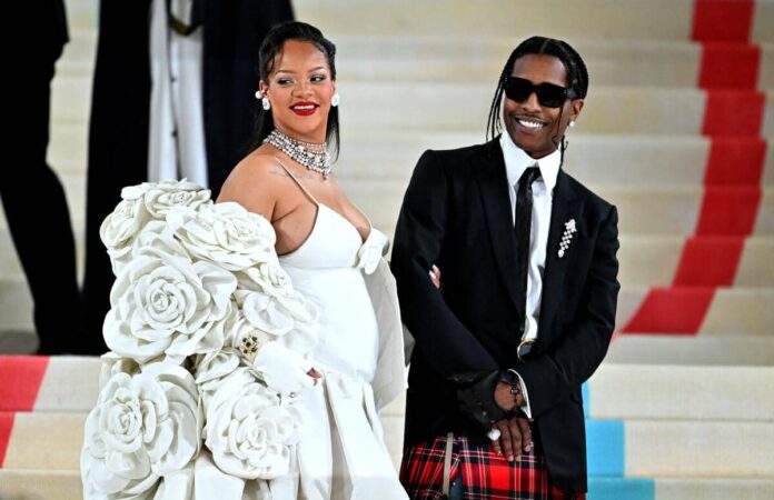 A$AP Rocky, Rihanna at Met Gala