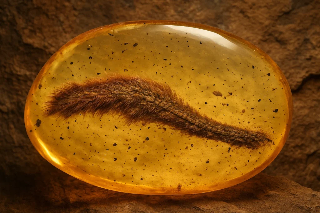 Dinosaur Tail in Amber (concept)