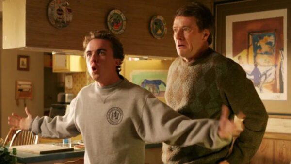 Frankie Muniz as Malcolm and Bryan Cranston as Hal in 'Malcolm in the Middle'
