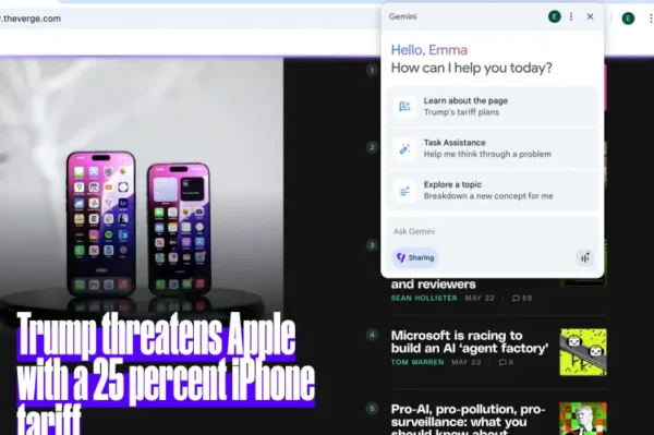 Gemini in Chrome (Image: TheVerge)