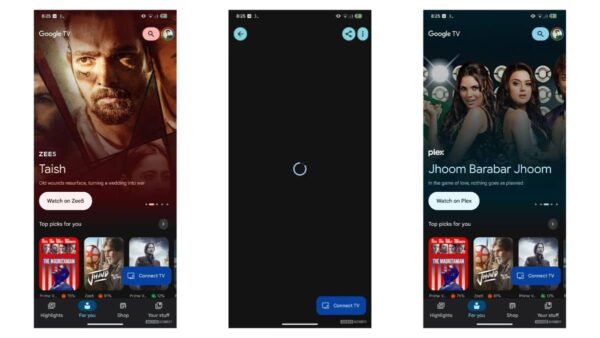 Google TV App Beta Material 3 Expressive design