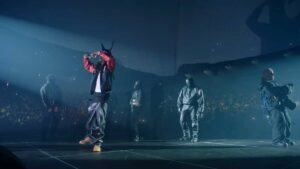 Playboi Carti & Kanye West at Vultures Listening Party