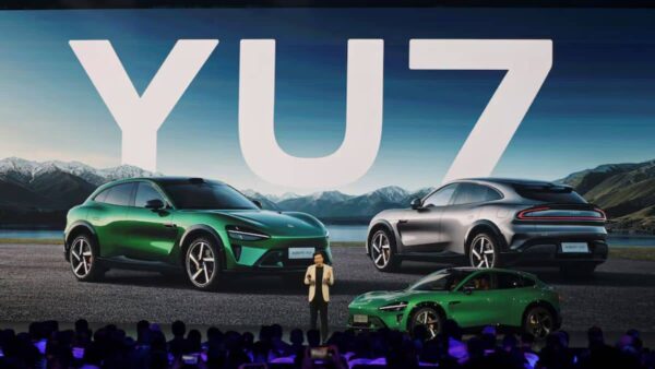 Xiaomi founder and CEO Lei Jun introduces the Chinese smartphone maker's new electric SUV YU7 at a launch event in Beijing, China May 22, 2025