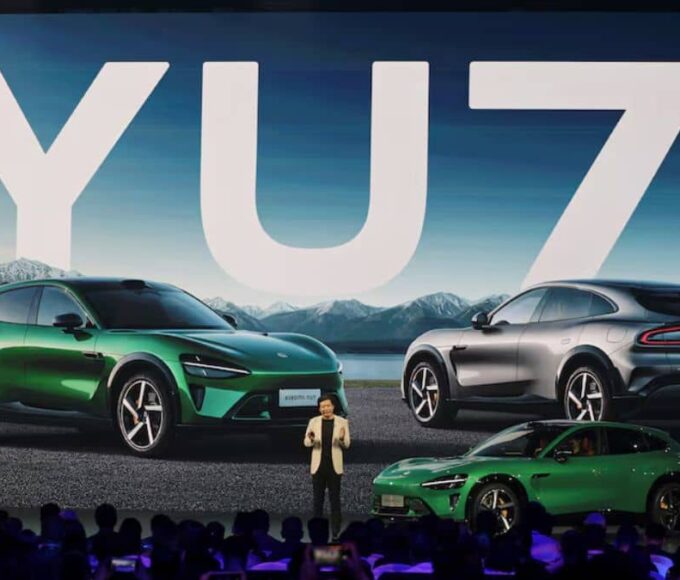 Xiaomi founder and CEO Lei Jun introduces the Chinese smartphone maker's new electric SUV YU7 at a launch event in Beijing, China May 22, 2025