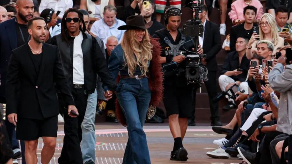 Jay-Z & Beyoncé Steal the Spotlight at Pharrell’s Louis Vuitton Show in Paris