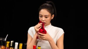 Jennie on Hot Ones Spicy Wings Challenge