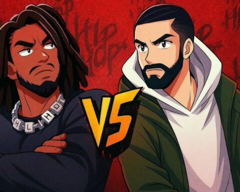 Kendrick Lamar vs Drake Anime Poster