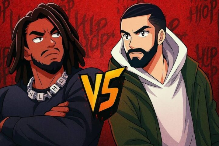 Kendrick Lamar vs Drake Anime Poster