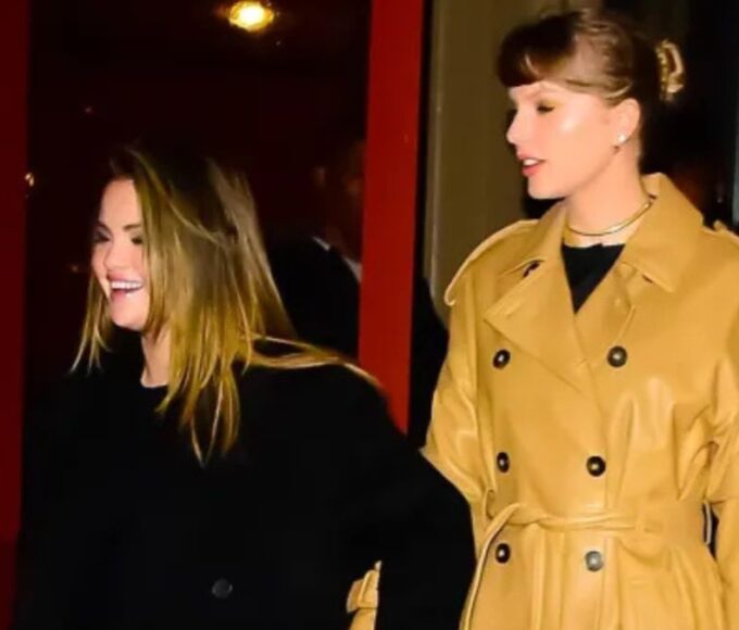 Selena Gomez and Taylor Swift in December 2023