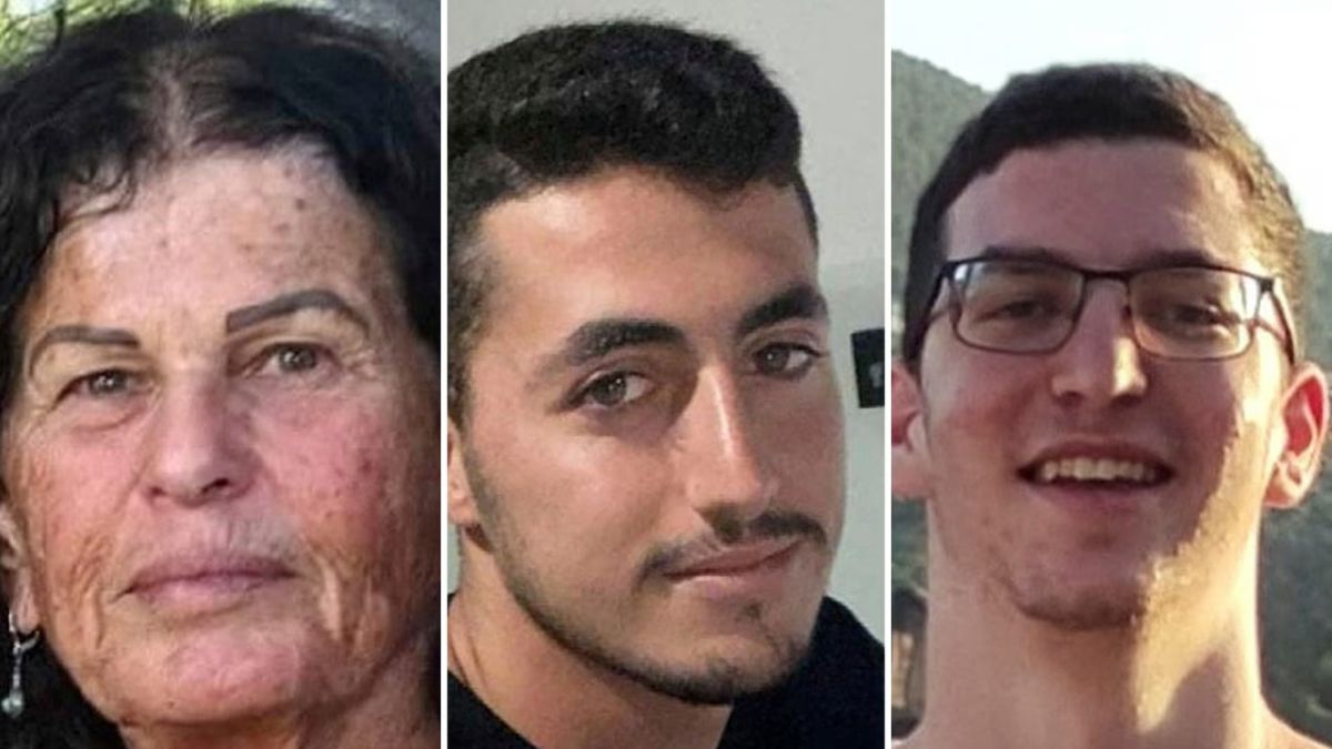 The hostages (l-r) Ofra Keidar, Yonatan Samerano and SSgt Shay Levinson