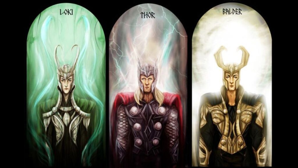 Thor, Loki, and Balder