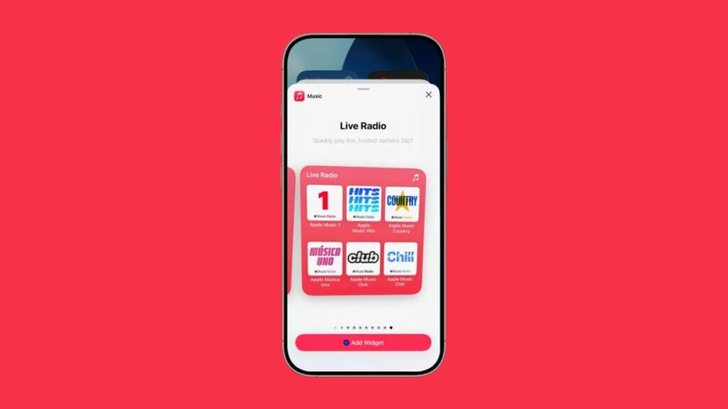 iOS 26 Apple Music New Live Radio Widget