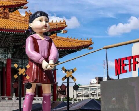 A giant killer doll, among other motifs of Squid Game, were part of a parade celebrating the show's final season
