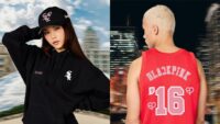 Blackpink x Mitchell & Ness White Sox hoodie and Chicago Bulls jersey