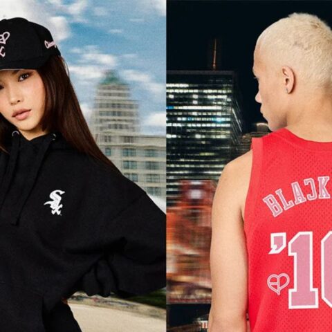 Blackpink x Mitchell & Ness White Sox hoodie and Chicago Bulls jersey