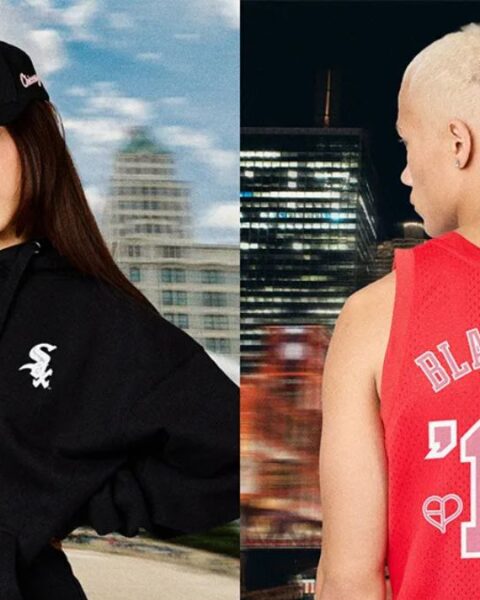 Blackpink x Mitchell & Ness White Sox hoodie and Chicago Bulls jersey