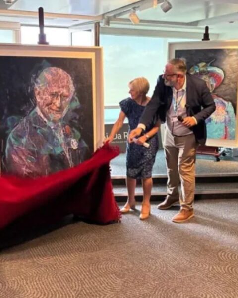 Buckingham Palace has authorized permission for Ai-Da's artwork to be showcased.