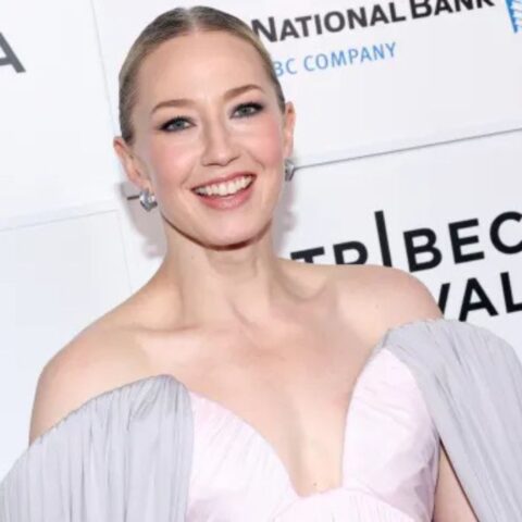 Carrie Coon attends The Gilded Age premiere during the 2025 Tribeca Festival at BMCC Theater