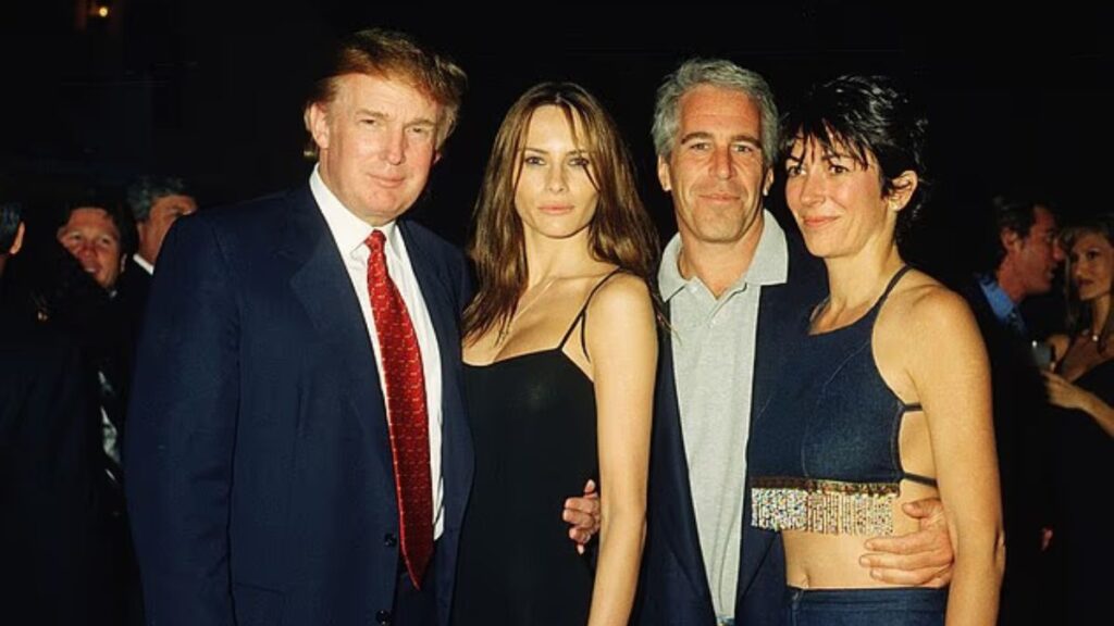 Donald and Melania Trump with Jeffrey Epstein and Ghislaine Maxwell (circa 2000)