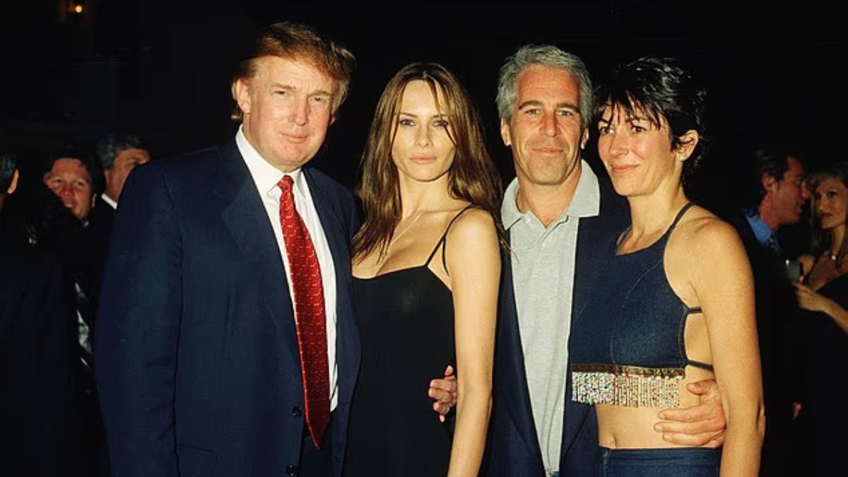 Donald and Melania Trump with Jeffrey Epstein and Ghislaine Maxwell (circa 2000)