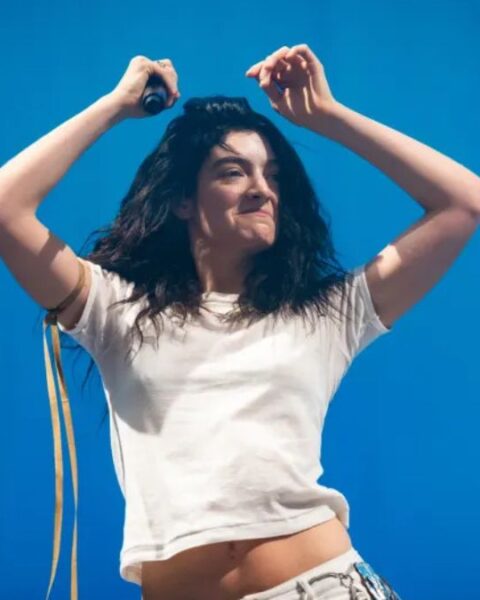 Lorde performs during day three of Glastonbury festival 2025 at Worthy Farm, Pilton on June 27, 2025 in Glastonbury, England