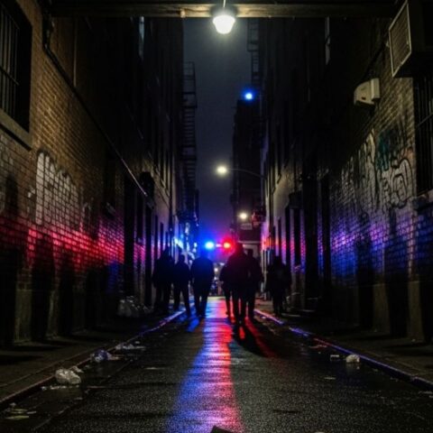 Night Alley Police Activity