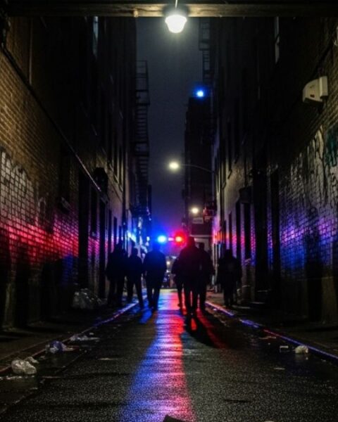 Night Alley Police Activity