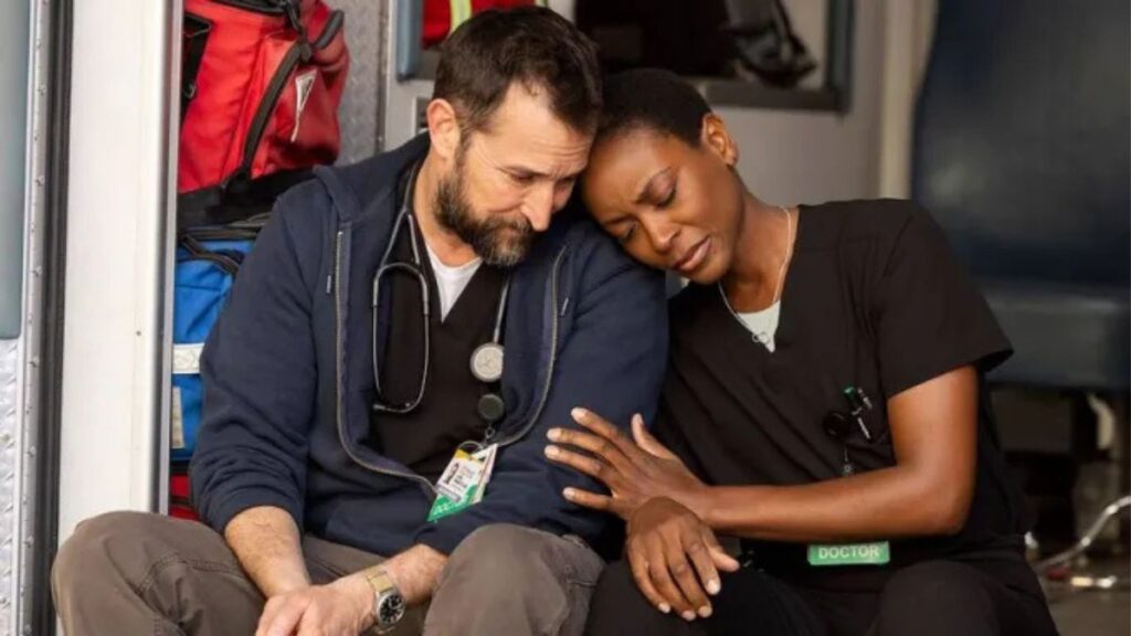 Noah Wyle, Tracy Ifeachor in 'The Pitt'