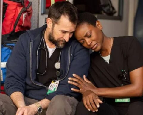 Noah Wyle, Tracy Ifeachor in 'The Pitt'