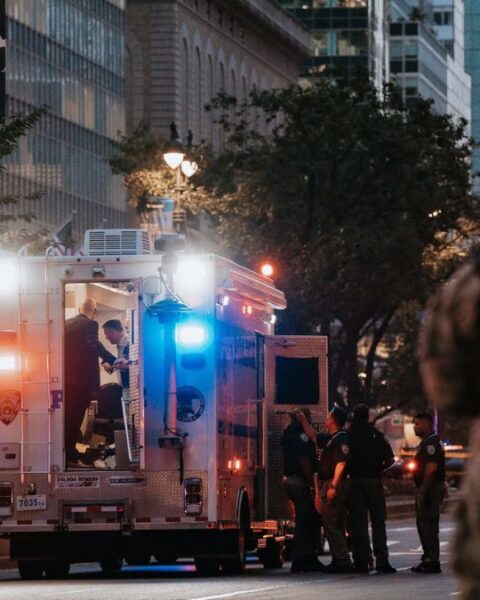 Several streets in Midtown were blocked off in the aftermath of the rampage.