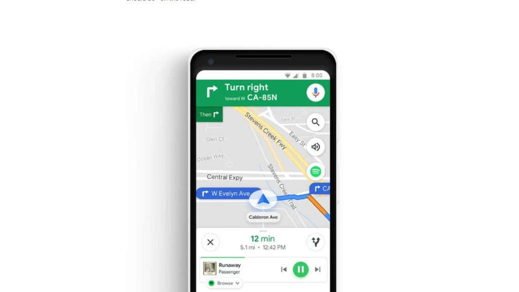 Spotify Playback Controls in Google Maps