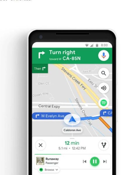Spotify Playback Controls in Google Maps