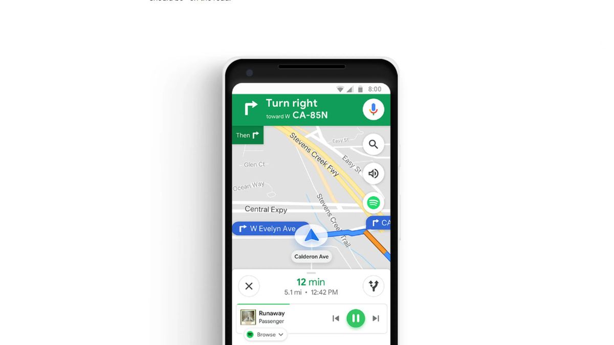 Spotify Playback Controls in Google Maps