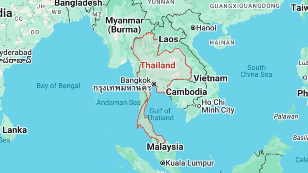 Thailand and Cambodia in Map