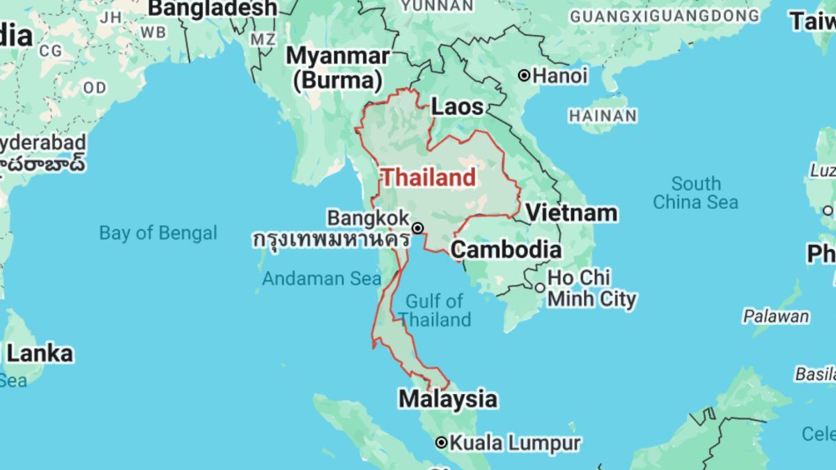 Thailand and Cambodia in Map