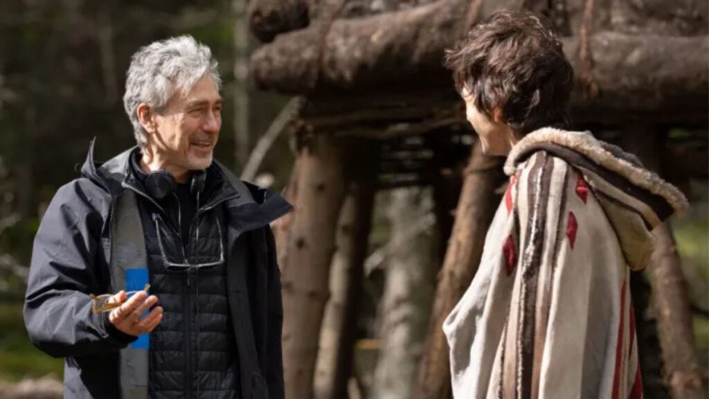 Tony Gilroy and Diego Luna on the set of 'Andor'