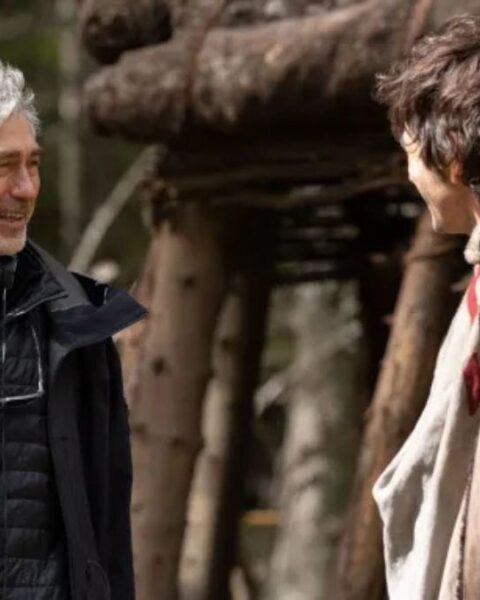 Tony Gilroy and Diego Luna on the set of 'Andor'
