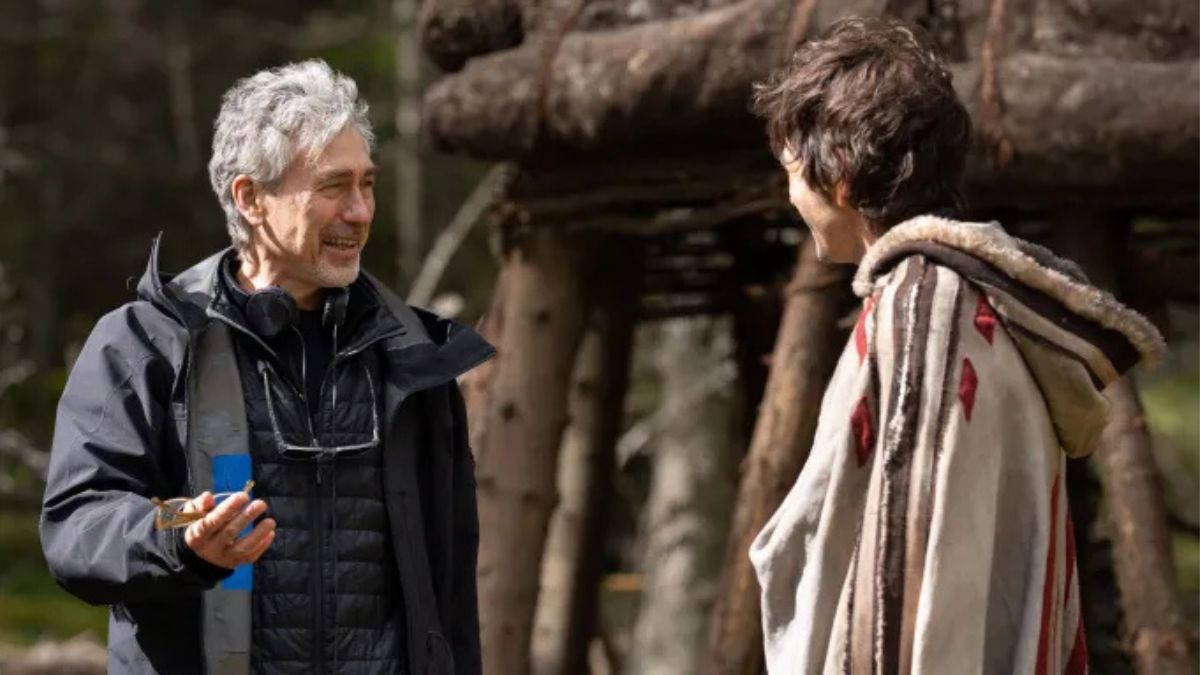 Tony Gilroy and Diego Luna on the set of 'Andor'